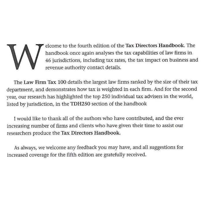 Tax Directors Handbook 2010