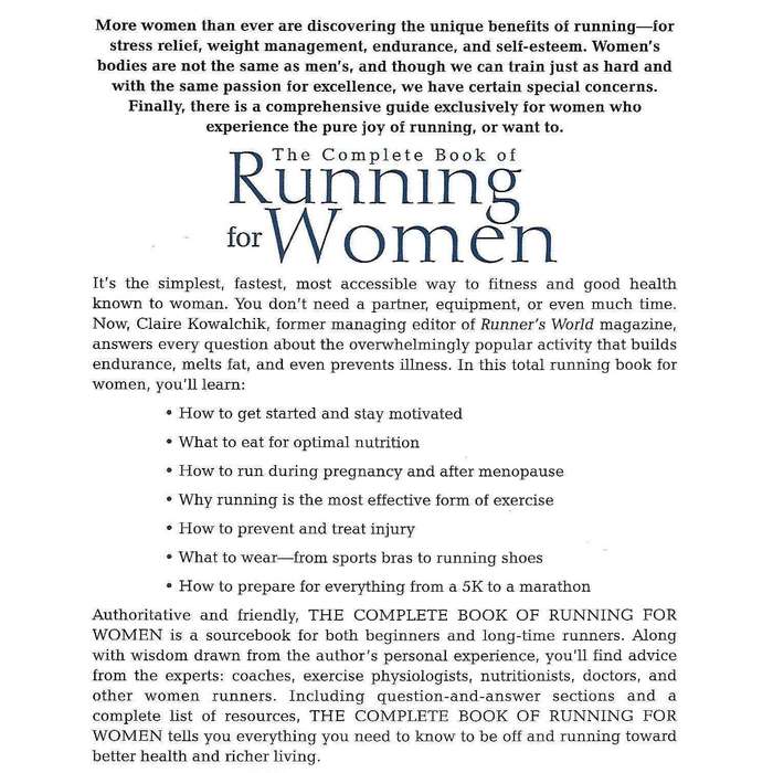 The Complete Book of Running for Women | Claire Kowalchik