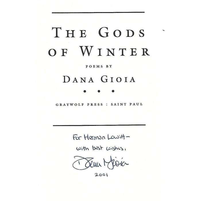 The Gods of Winter (Inscribed by Author) | Dana Gioia