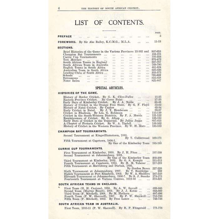 The History of South African Cricket | M. W. Luckin (Ed.)