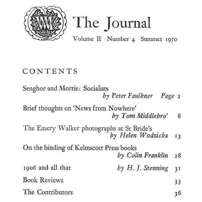 The Journal of the William Morris Society (4 Volumes)
