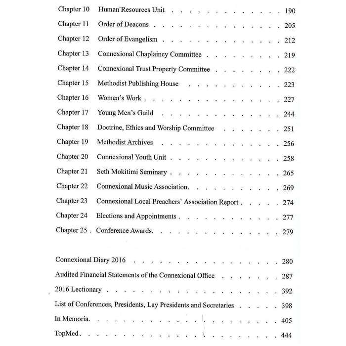 The Methodist Church of Southern Africa 2016 Yearbook