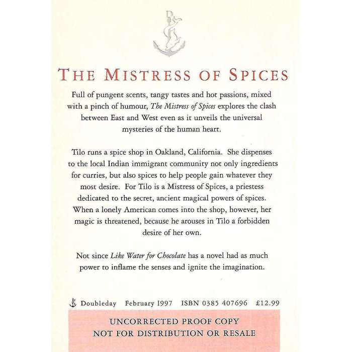 The Mistress of Spices (Uncorrected Proof Copy) | Chitra Banerjee Diakaruni