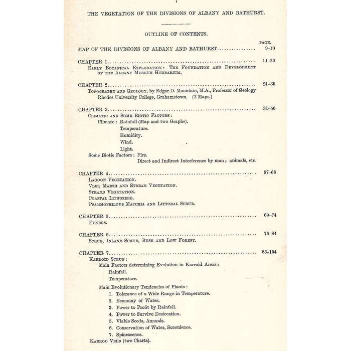 The Vegetation of the Divisions of Albany and Bathurst | R. A. Dyer
