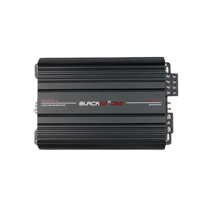 BlackSpider BSAR10.4 Rogue Series 10000W 4 Channel Amplifier - Car Audio