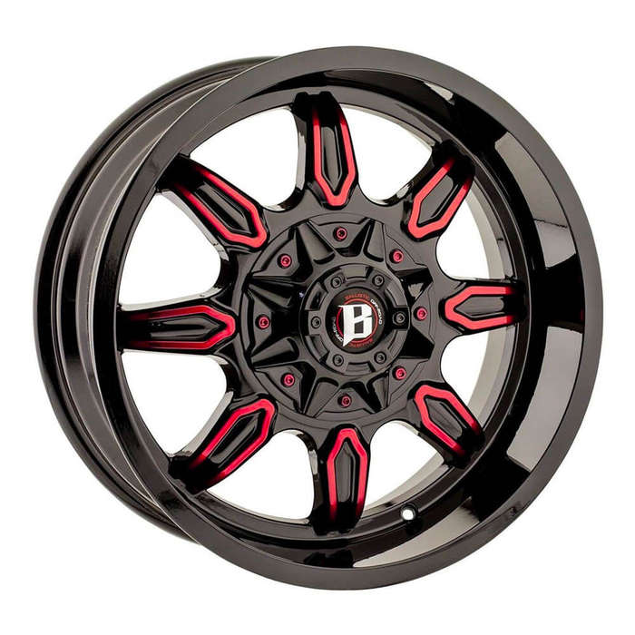 20" Ballistic Rampage 6/139/135 9J ET12 CB106 GBLK+RM Wheels