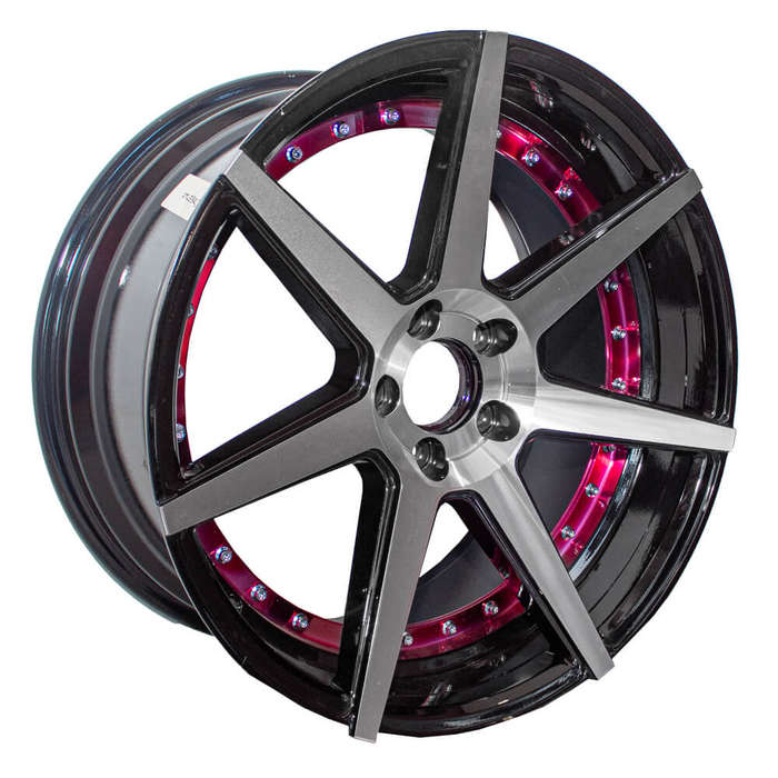 19" QC705 5/112 9.5J ET40 Cherry Red Undercut Wheels