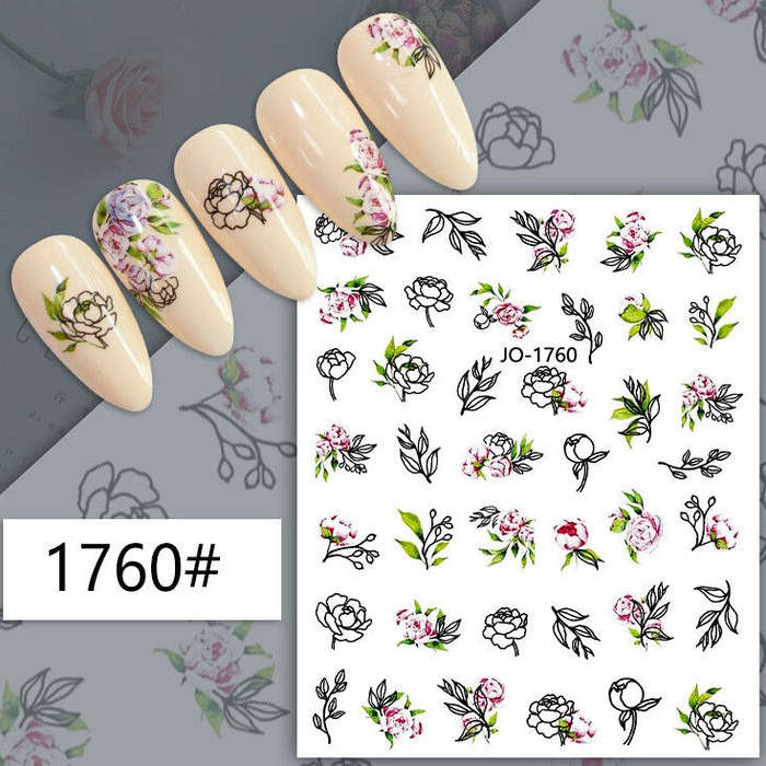Nail Sticker - 1760 - Flowers