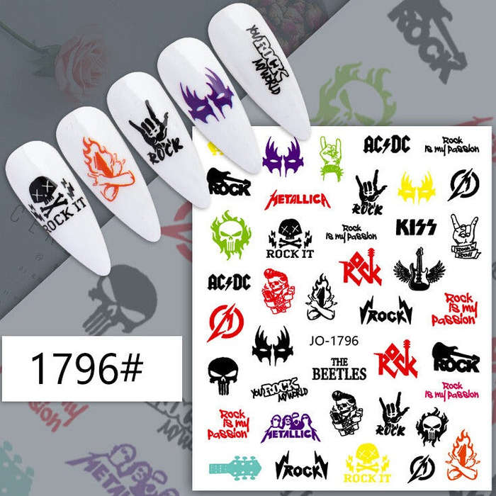 Nail Sticker - 1796 - Rock & Roll