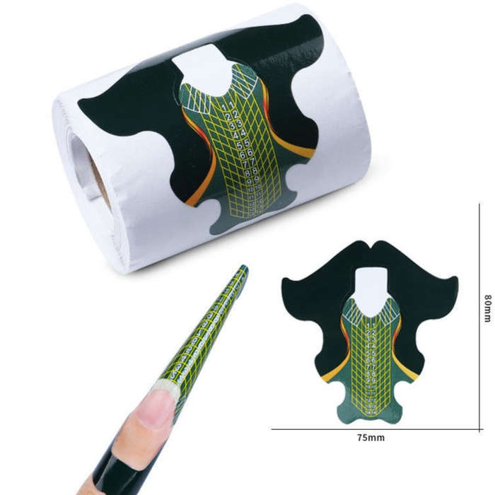 Nail Forms Tip Sculpting Guide Stickers - QZ32 - 500pcs Roll