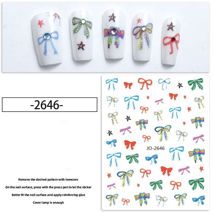 Nail Sticker - 2646 - Bows