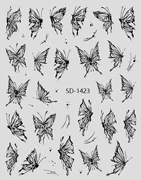 Nail Sticker 3D - 1423 - Butterfly