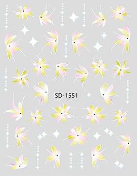 Nail Sticker 3D - 1551 - Flowers