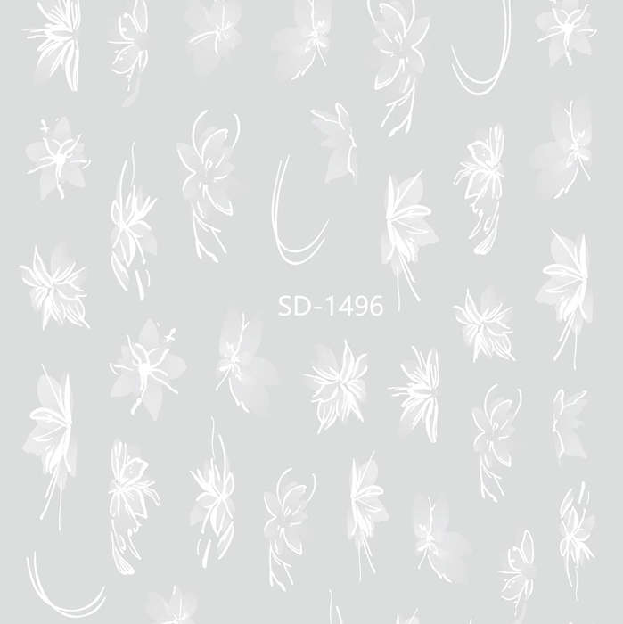 Nail Sticker 3D - 1496 - Flowers