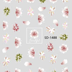 Nail Sticker 3D - 1488 - Flowers