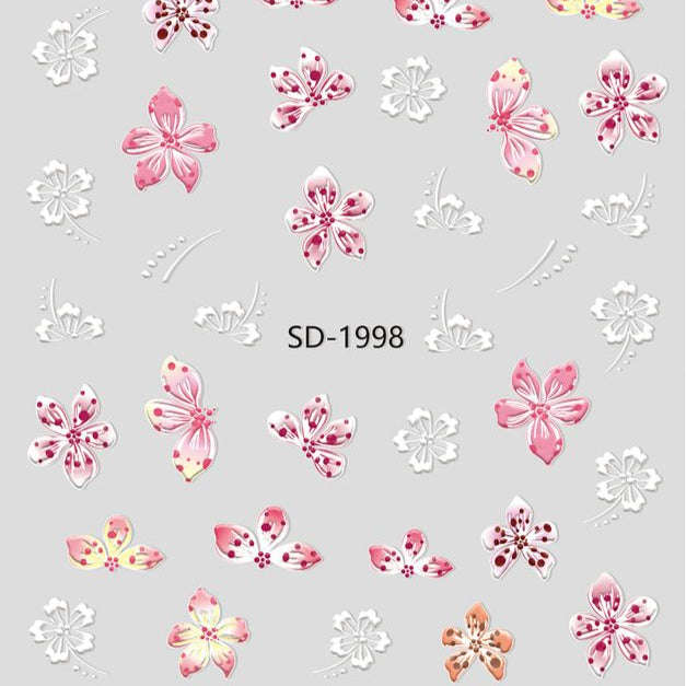 Nail Sticker 3D - 1998 - Flowers