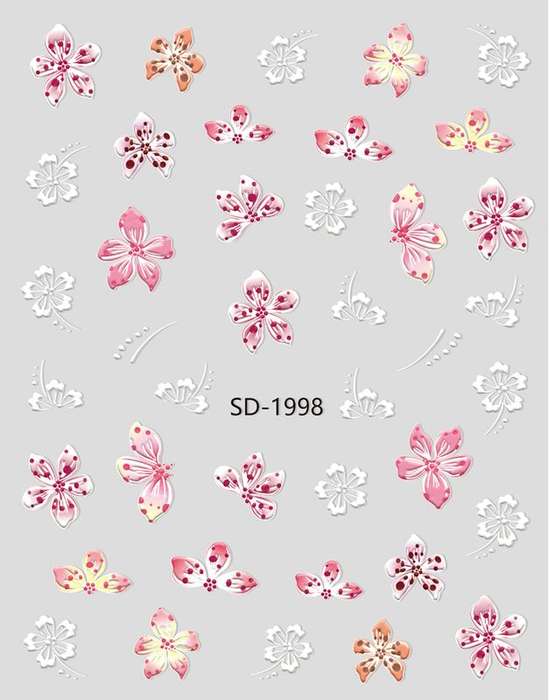 Nail Sticker 3D - 1998 - Flowers