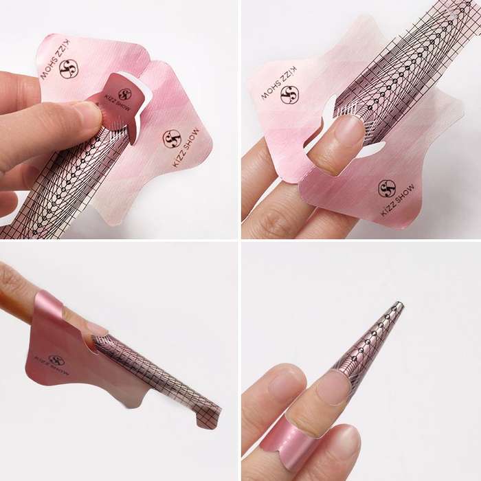 Nail Forms - Stiletto - Tip Sculpting Guide Stickers 100psc - TS-18