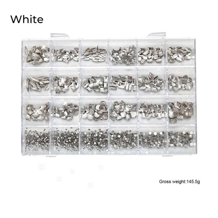 Nail Decoration - Mix Rhinestone Box - 24 Grit