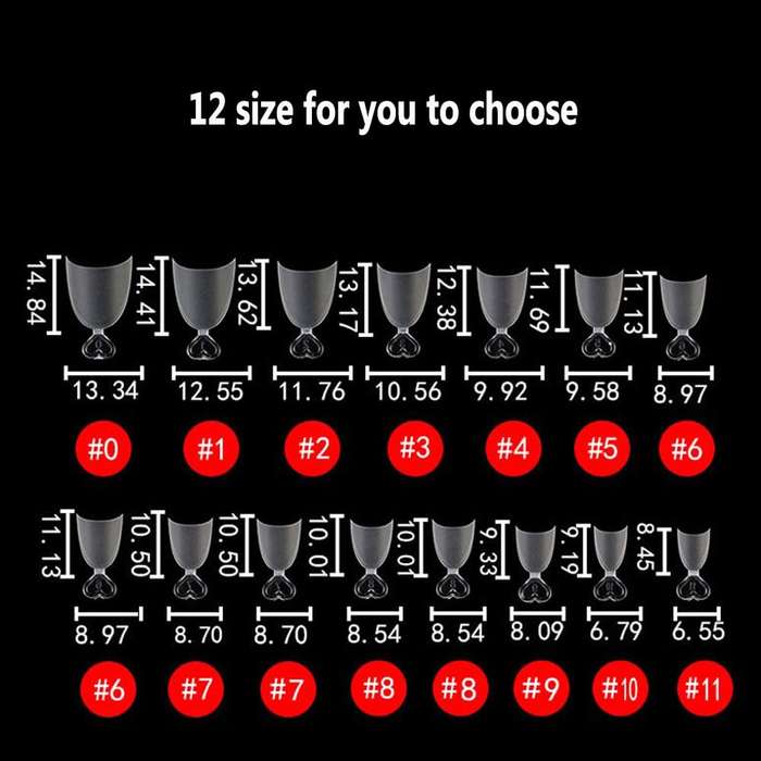 Round / Oval - Short- Half Cover - Soft Gel - Clear Matt - Nail Tips - 240pcs - YS-408