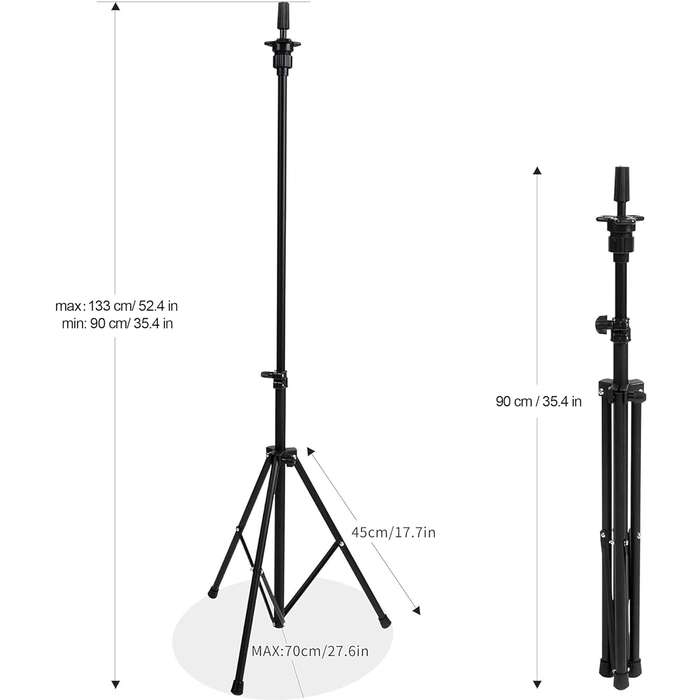 Mannequin Head Wig Tripod Stand