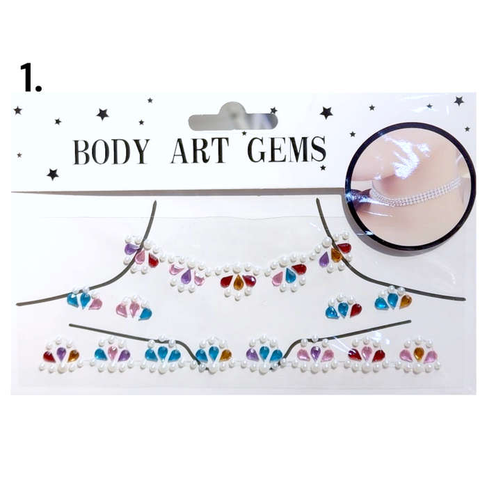Body Gem Art Sticker - Neck