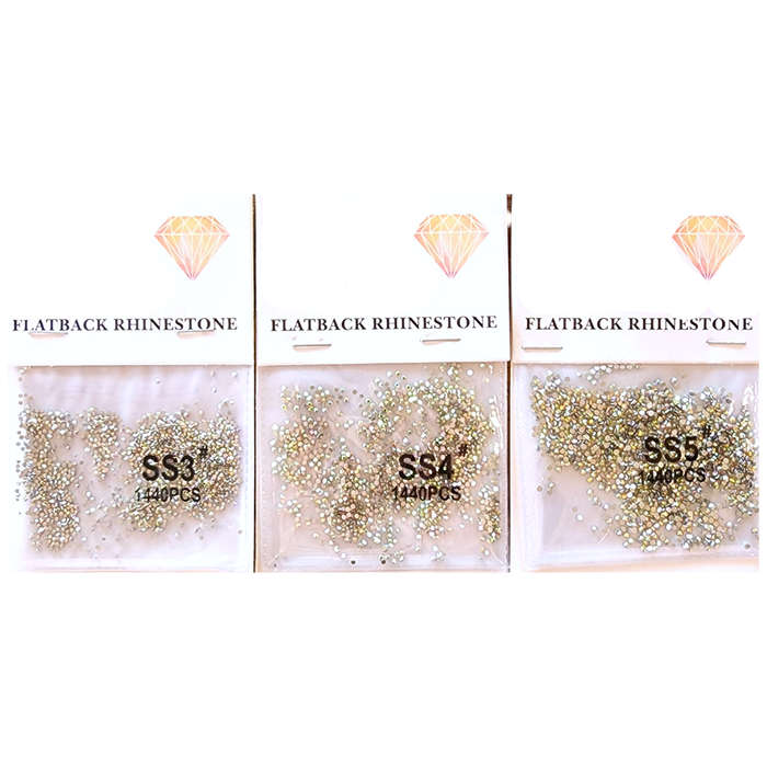 Rhinestones - Flatback - AB Silver