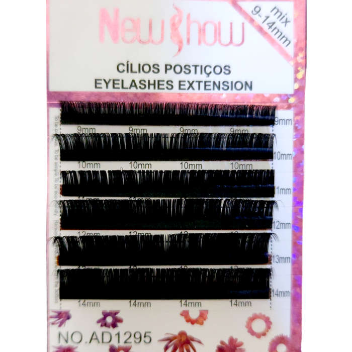 False Eyelashes Extension - Individual - Mix Size - 9-14mm - 0.07D