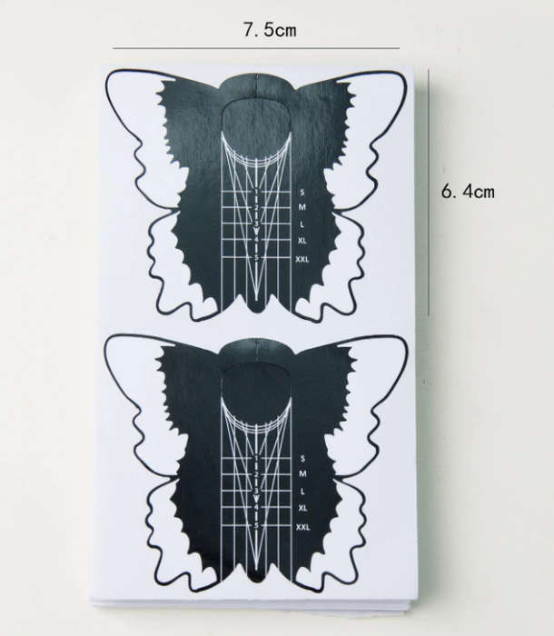 Nail Forms Tip Sculpting Guide Stickers - QZ36 - 500pcs Roll