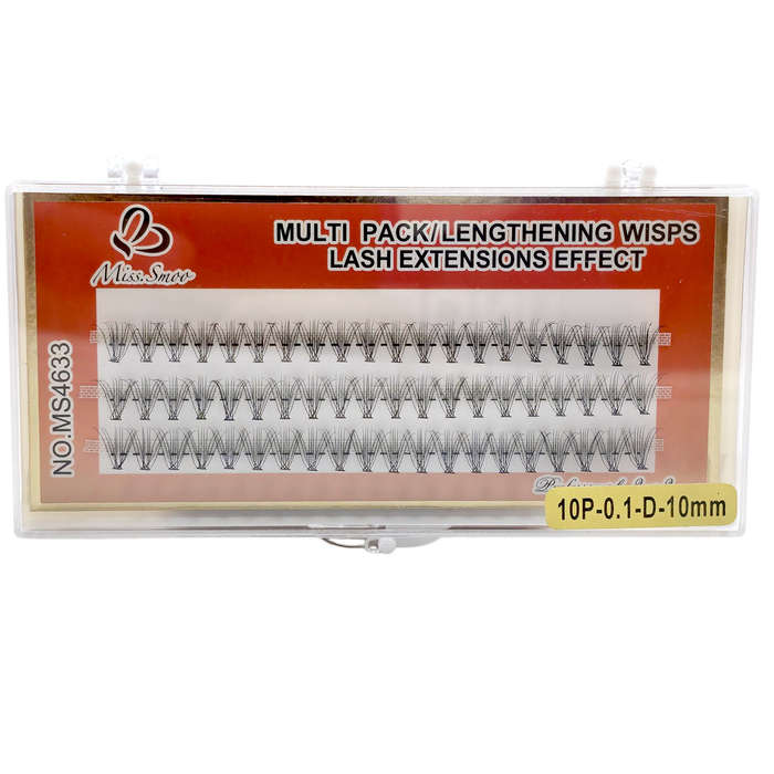 Eyelash Extension - Lengthening Wisps - 10P - 0.1 D - 10mm