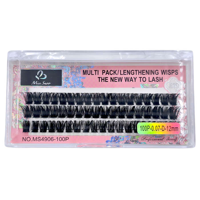 Eyelash Extension - Lengthening Wisps - 100P - 0.07D - 12mm
