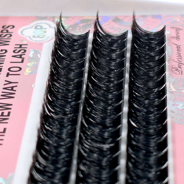 Eyelash Extension - Lengthening Wisps - 80P - 0.07D - 12mm