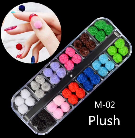 Grids Nail Decoration 12pcs