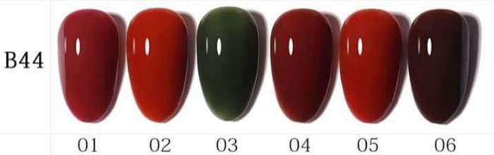 AS - UV Gel Polish - B44 - Clear/Translucent (Purple/Brown/Red) Series