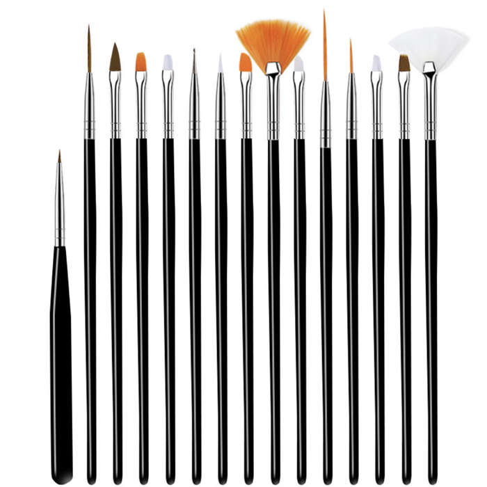 Nail Art Brush Set - 15pcs