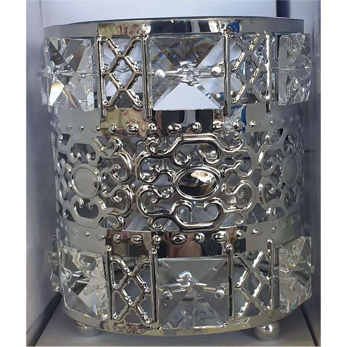 Brush Holder - Crystal - L01 - Silver