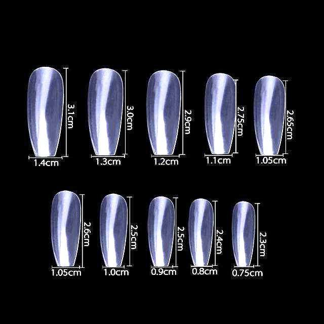 Coffin - Full Cover Nail Tips - 100pcs - Box (Buy 1, Get 1 Free)