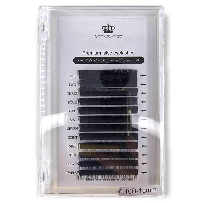 Premium False Eyelashes - Individual - 0.10 D - 15mm