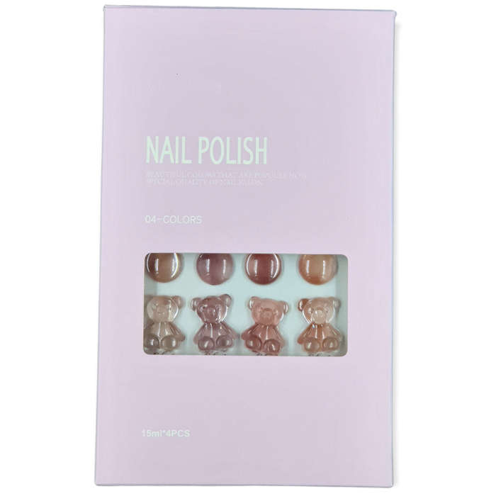 Vendeeni - UV Gel Polish - 4pcs Set - K2 - Transparent Brown/Nude