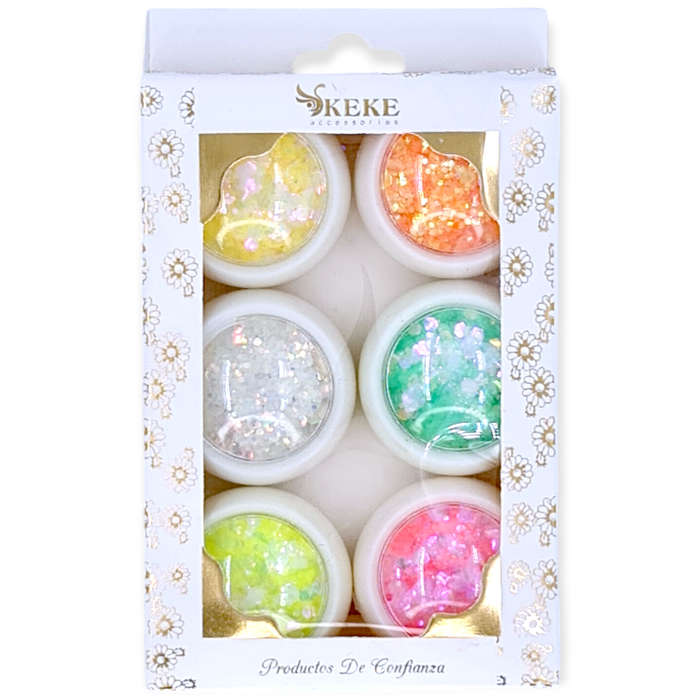 Glitter - Chunky - NA163 - 6pcs