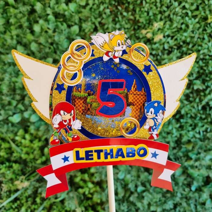 SONIC THE HEDGEHOG CAKE TOPPER