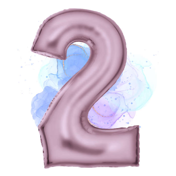 FOIL BALLOON  LARGE PASTEL PINK TWO 2
