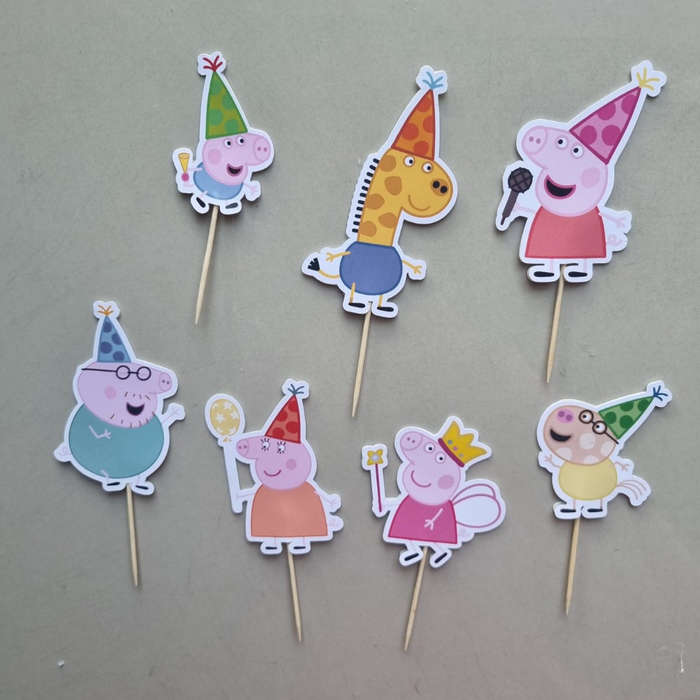 Peppa Pig Mini Cupcake Toppers