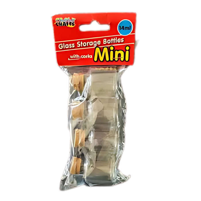 Crazy Crafts Mini Glass Storage Bottles - 14ml