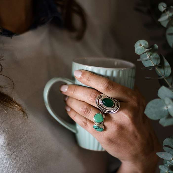 December Dream: Freeform Turquoise Ring