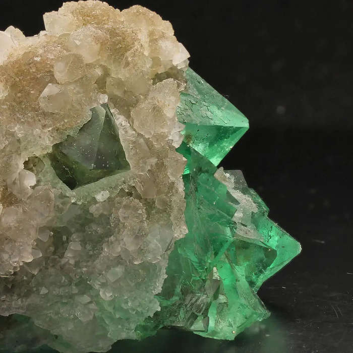 Riemvasmaak Fluorite with Quartz Crystals