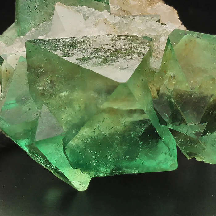 Riemvasmaak Green Octahedral Fluorite Cluster