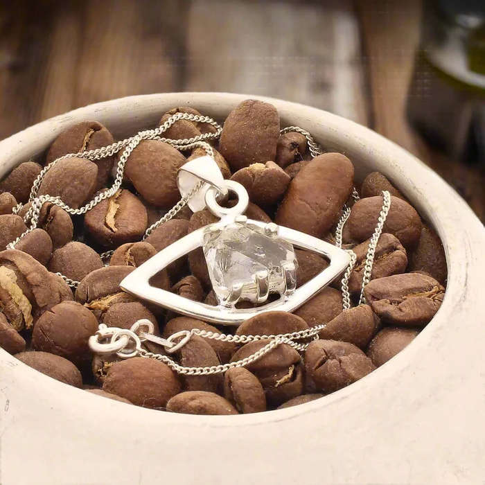 Herkimer Diamond Eye Sterling Silver Necklace