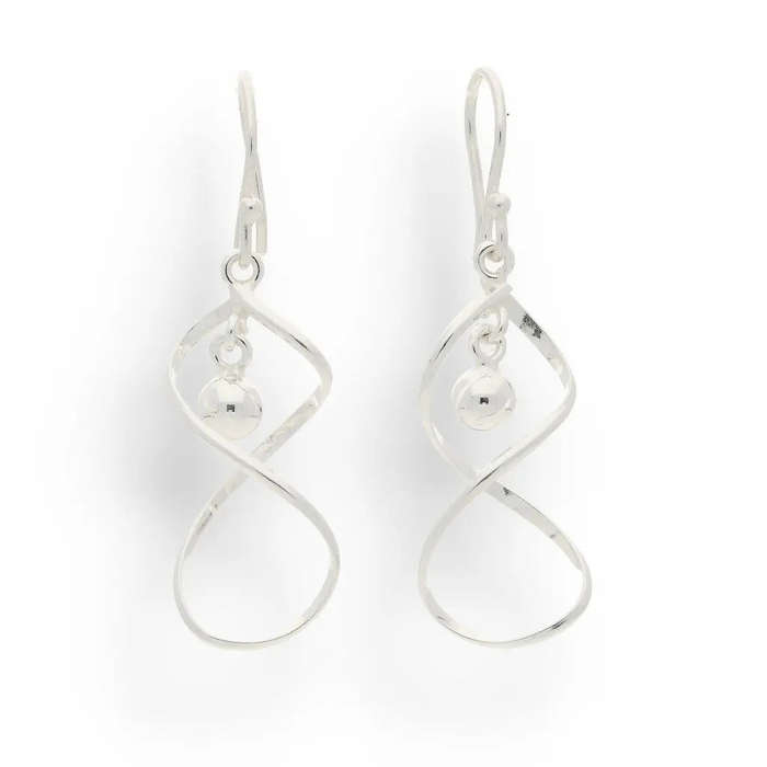 Twist & Shout: Modern Sterling Silver Double Twist Dangle Earrings!