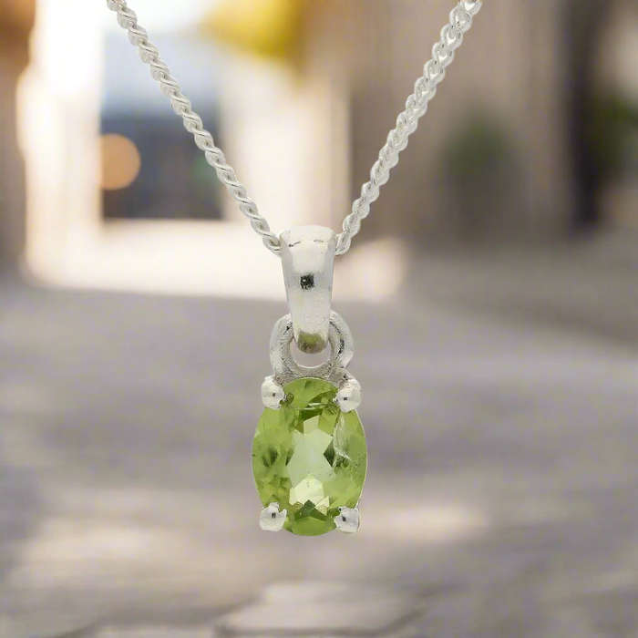 Peridot "Garden Whispers" Sterling Silver Pendant - Nature's Green Magic